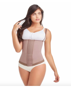 FAJA STAGE 2 WITH BRA 4 Hooks High Compression in Beige