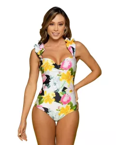 White Floral One Piece
