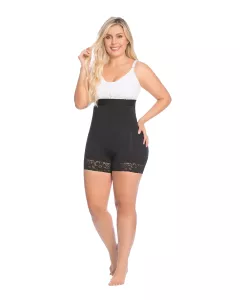 Delie 09226 Seamless High Waist Shorts with Butt Lift-Black-S