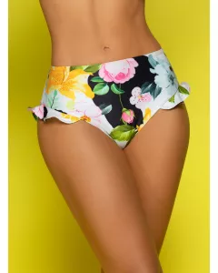 Floral High-Waisted Compression Bikini Bottom