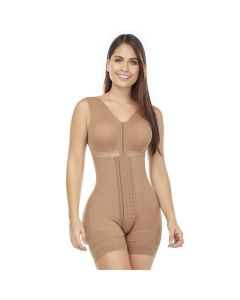 MariaE FQ102 Stage 2 faja short with bra &amp; 4 hooks-Cocoa-S
